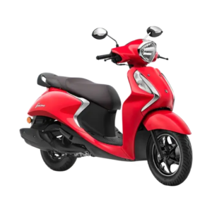 Fascino Scooty Image this image shows red color scooty which was we provide for rent in udaipur